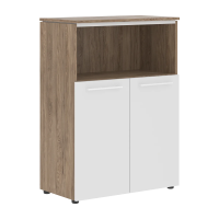 Шкаф с глухими малыми дверьми MMC 85.3 Белый/Кария Пальмира 854х423х1188 MORRIS TREND