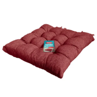 Подушка на стул 'РОГОЖКА', 40x40 см, полиэстер, бордовая, PRIMILA (ПРИМИЛА) LUX, 700502