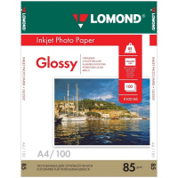 Фотобумага для струйных принтеров Lomond А4, 100 листов, 85г/м2, глянцевая, 102145
