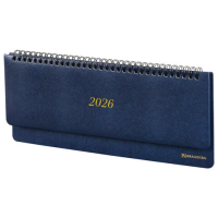 Планинг датированный 2026 305х140 мм BRAUBERG 'Iguana', под кожу, синий, 117226