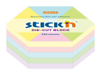 Блок самоклеящийся бумажный Stick`n 21826 61x70мм 250лист. пастель ассорти 'гексагон'