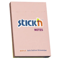 Блок для записей с клейким краем Stick'n Stick'N розовый, 76х51мм, 100 листов