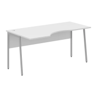 Стол прямой СА-1P(L) Белый/Алюминий 1600х900х755 IMAGO PLUS