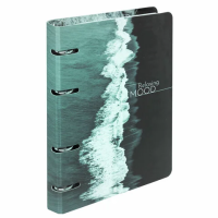 Тетрадь на кольцах А5 160х212 мм, 120 листов, картон, матовая ламинация, клетка, BRAUBERG, 'Relax',