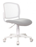 Кресло детское Бюрократ CH-W296NX белый TW-15 сиденье серый 26-40 сетка/ткань крестов. пластик пласт