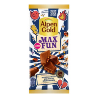 Шоколад Alpen Gold Maxfun Попкорн и взрывная карамель, 150г