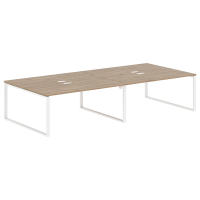 Стол 4-х местный EQWST 3516 Дуб Денвер светлый/Белый 3526х1606х750 EDIS