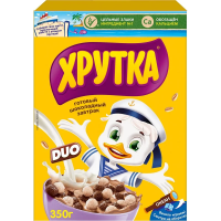 Готовый завтрак Хрутка Duo шоколадный, 350г, коробка