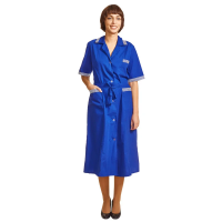 Халат рабочий женский Вилора (р.52-54) 170-176, васильковый, короткий рукав