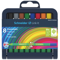 Набор ручек капиллярных Schneider Link-It 8 цветов, 1мм, зеленый корпус