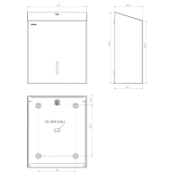 Диспенсер для туалетной бумаги в рулонах Merida Stella R Mini Anti Finger, BSA203.R