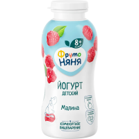 Йогурт питьевой детский ФрутоНяня Малина 2.5% с 8 месяцев, 200мл