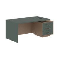 Стол руководителя с тумбой VCT 1890(R) Нефрит/Кобра 1800х900х750 VELION