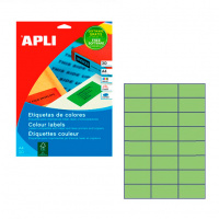 Этикетки цветные Apli 1594, 70x37мм, 480шт, зеленые