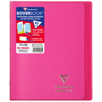 Бизнес-тетрадь 48л., 170*220мм, клетка Clairefontaine 'Koverbook', пластик. обложка, розовая, 90г/м2