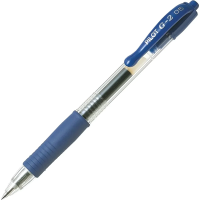 Ручка гелевая автоматическая Pilot BL-G2-5 синяя, 0.5мм