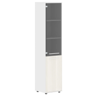 Шкаф высокий узкий EHCS 42.2 Ясень Траун/Белый/Белый 426х430х1967 EDIS