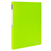 Файловая папка Brauberg Neon зеленая, А4, на 20 вкладышей