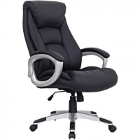 Кресло руководителя Brabix Grand EX-500 нат. кожа, черная, крестовина пластик