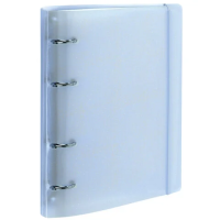 Тетрадь на кольцах А5 175х220 мм, 120 л., пластик, с резинкой и разделителями, BRAUBERG, Голубой, 40
