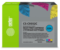 Картридж струйный Cactus CS-C9352C №22XL, 21мл, цветной