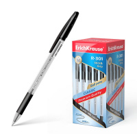 Ручка шариковая ErichKrause R-301 Classic Stick&Grip 1.0, черная