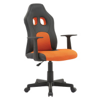 Кресло игровое Helmi HL-S12 'Mini', экокожа/ткань, черная/оранжевая