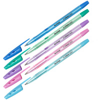 Шариковая ручка Berlingo Tribase Pastel синяя, 0.7мм, копус ассорти