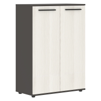 Шкаф средний широкий EMCS 85.1 Ясень Траун/Черный/Мокко 852х430х1199 EDIS