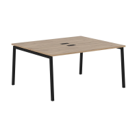 Стол 2-х местный ELWST 1513 Дуб Денвер светлый/Черный 1560х1346х750 EDIS