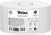 Туалетная бумага Veiro Professional Т1-200С в рулоне, 1 слой, 200м, светло-серая