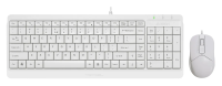 Клавиатура + мышь A4Tech Fstyler F1512 клав:белый мышь:белый USB (F1512 WHITE)