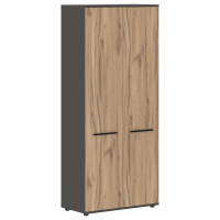 Шкаф высокий широкий EHCS 85.1 Дуб Денвер светлый/Черный/Мокко 852х430х1967 EDIS