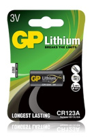 Батарейка Gp Lithium CR123A, 1шт/уп