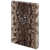 Ежедневник недатированный с резинкой А5 145х203 мм, BRAUBERG, твердый, 128 л., 'Snake print', 116286