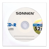 Диск CD-R Sonnen 700Mb, 52x, бумажный конверт, 1шт/уп