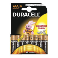 Батарейка Duracell Basic AAA LR03, 1.5В, алкалиновая, 8шт/уп, 2400-AAA-K8