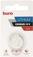 Батарейка Buro Lithium CR2025, 1шт