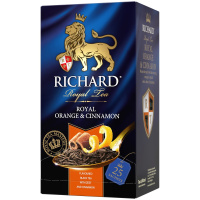 Чай Richard Royal Orange & Cinnamon, черный, 25 пакетиков