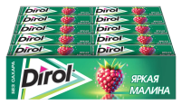 Жевательная резинка Dirol Яркая малина без сахара, 13г х 30 шт