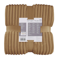 Tarrington House Плед Print фланелевый горчичный, 150 x 200см