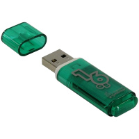 USB флешка Smart Buy Glossy 16Gb, 16/8 мб/с, зеленый