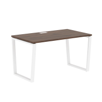 Стол прямой EVST 1380 Дуб Денвер тёмный/Белый 1360х800х750 EDIS