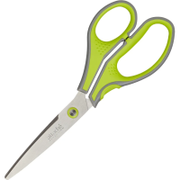 Ножницы Attache Selection 21см, серо-салатовые, с анатомическими ручками