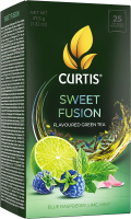 Чай зеленый Curtis лайм-малина-мята сашет (1.5г x 25шт), 37.5г