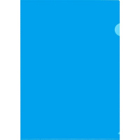 Папка-уголок Attache синяя прозрачная, А4, 120мкм, 20шт/уп