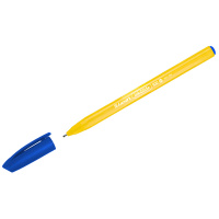 Шариковая ручка Luxor InkGlide 100 Icy синяя, 0.7мм, оранжевый корпус