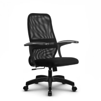 Кресло офисное Метта SU CU160-8P, сетка, черная, крестовина пластик Pl