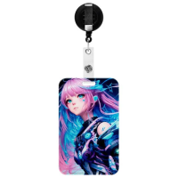 Бейдж вертикальный с 3D-печатью 'Аниме' (85х54 мм), с рулеткой, СЛАЙДЕР, FUNSTER (ФАНСТЕР), 238840