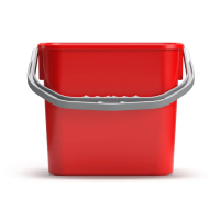 Ведро пластиковое с ручкой TTS,  красное,  12 л, 000R3502